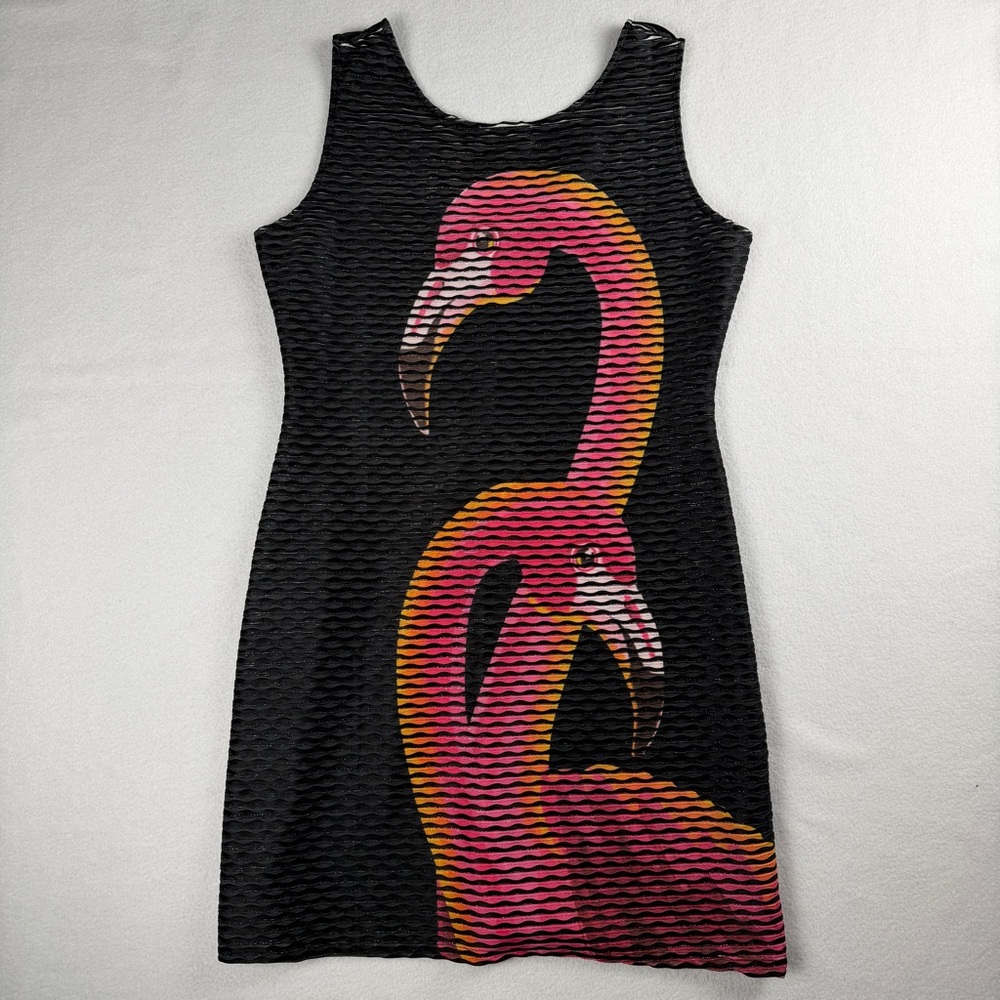 Desigual Women's Flamingo Print Sleeveless Mini Dress Black XL - Picture 5 of 10